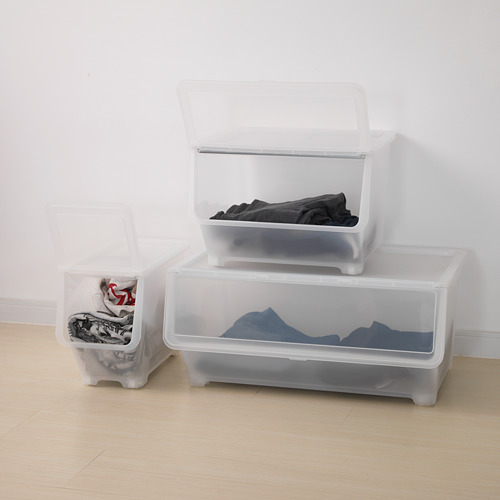 FIRRA - 附蓋收納盒, 透明 | IKEA 線上購物 - PE614385_S4