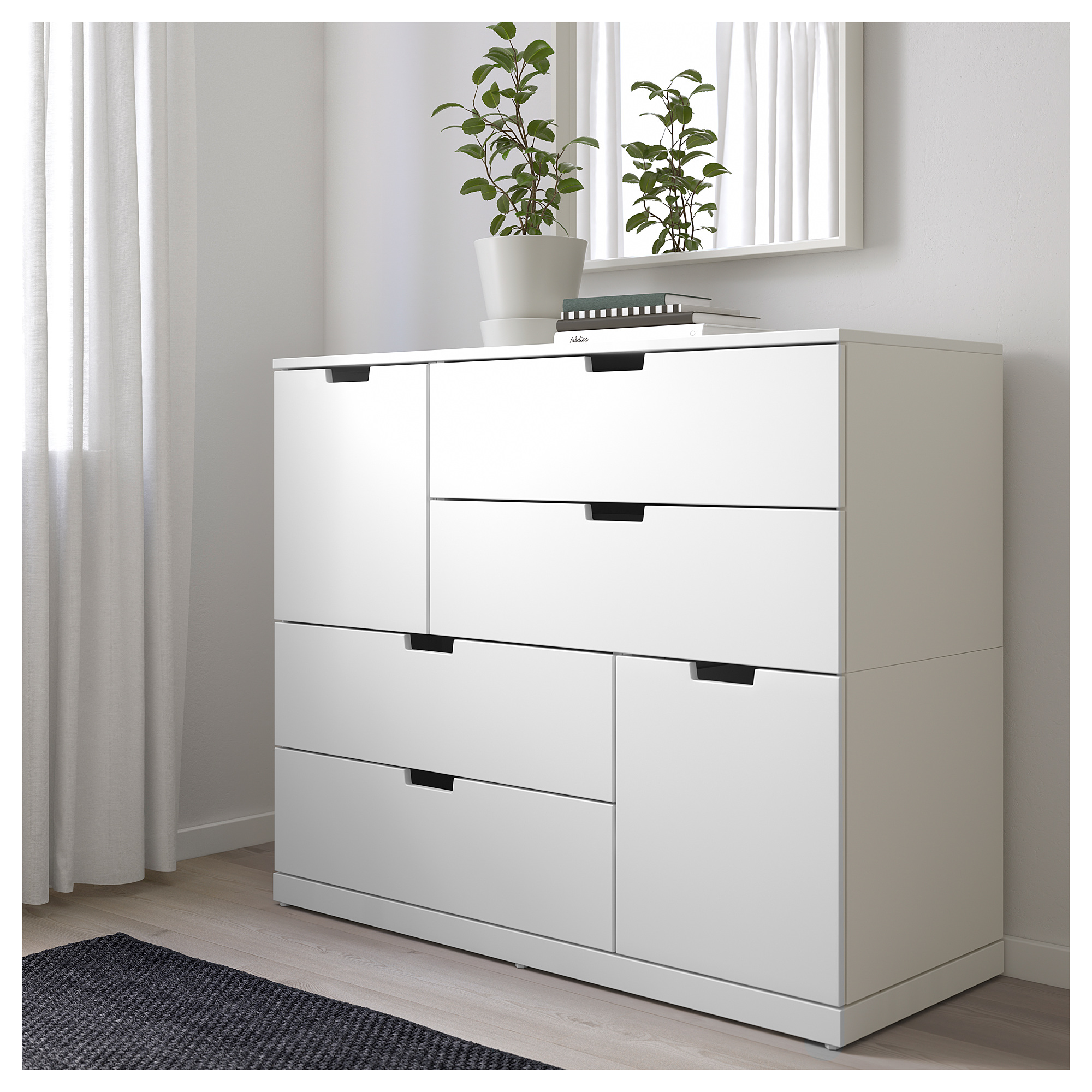 抽屉柜/6抽, 白色