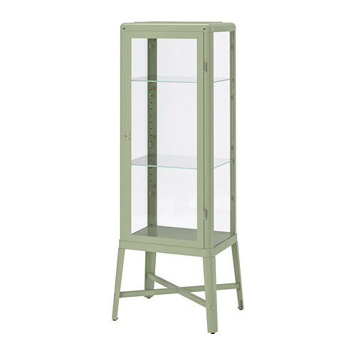 FABRIKÖR - glass-door cabinet, pale grey-green | IKEA Taiwan Online - PE770906_S4