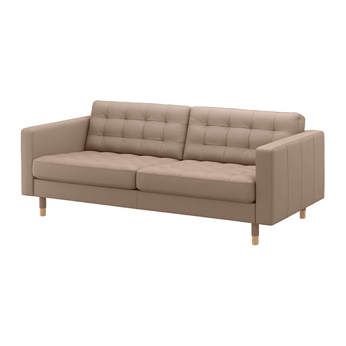 LANDSKRONA - 3-seat sofa, Grann/Bomstad dark beige/wood | IKEA Taiwan Online - PE684295_S4