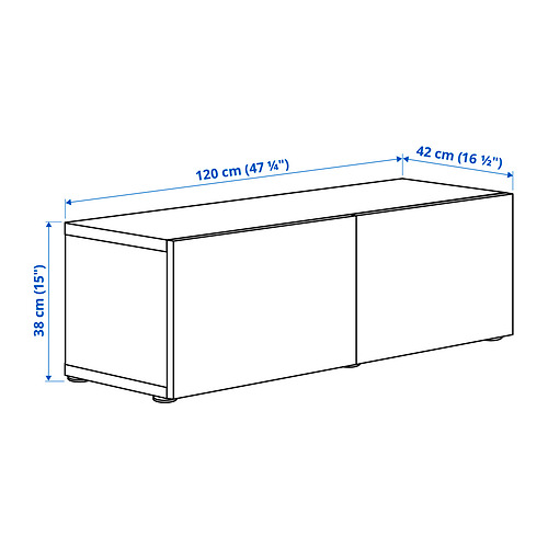 BESTÅ - wall-mounted cabinet combination, black-brown Kallviken/dark grey concrete effect | IKEA Taiwan Online - PE869793_S4