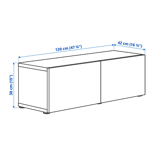 BESTÅ shelf unit with glass doors