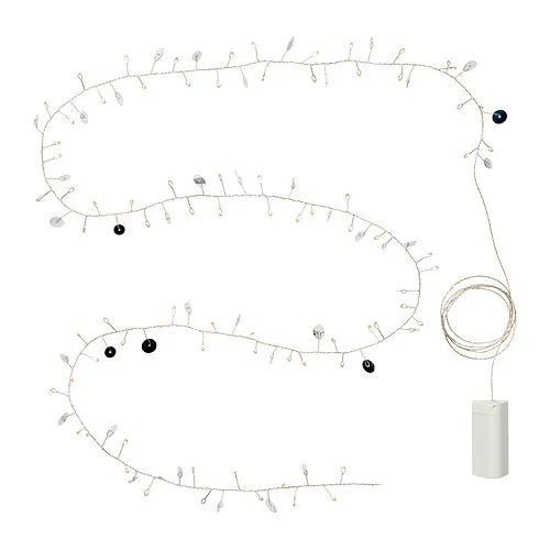 STRÅLA - LED lighting chain with 80 lights, battery-operated dots/silver-colour | IKEA Taiwan Online - PE972123_S4