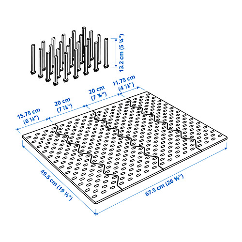 UPPDATERA pegboard drawer organiser