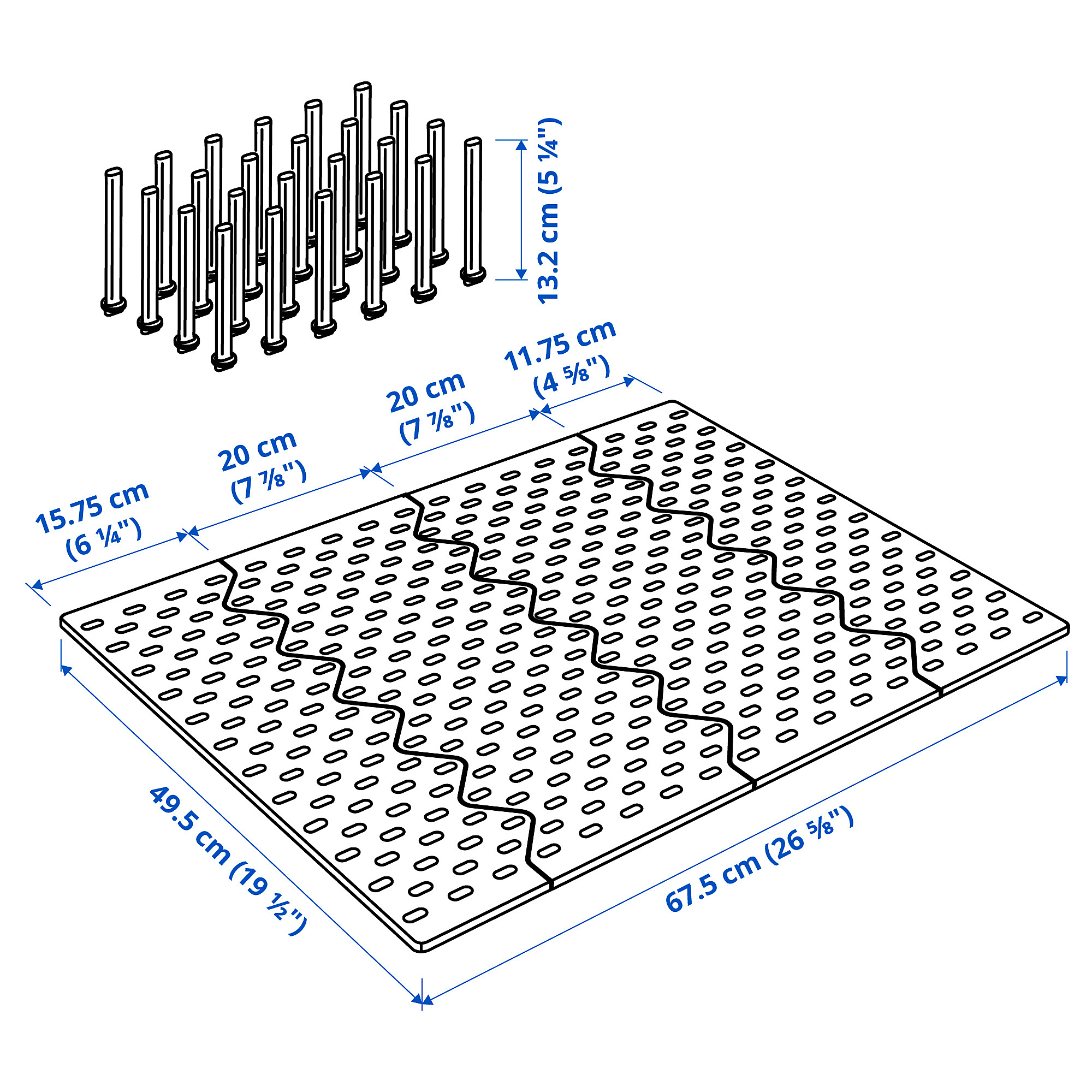 UPPDATERA pegboard drawer organiser