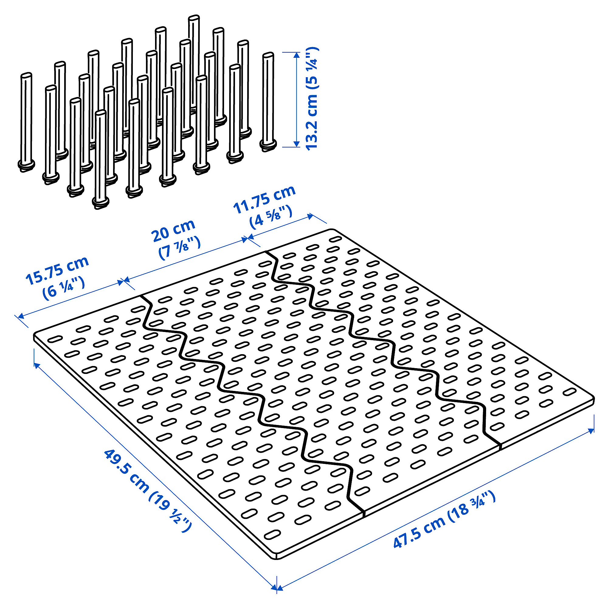 UPPDATERA pegboard drawer organiser