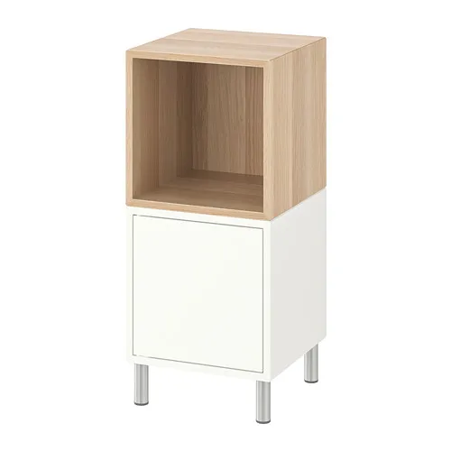 EKET - 附櫃腳收納櫃組合, 白色/染白橡木紋, 35x35x80 公分 | IKEA 線上購物 - PE726884_S4