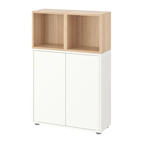 EKET - 附櫃腳收納櫃組合, 白色/染白橡木紋, 70x35x107 公分 | IKEA 線上購物 - PE726895_S4