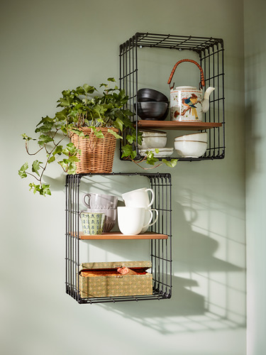 GULLHULT - wall shelf, black/pine antique effect | IKEA Taiwan Online - PH176843_S4