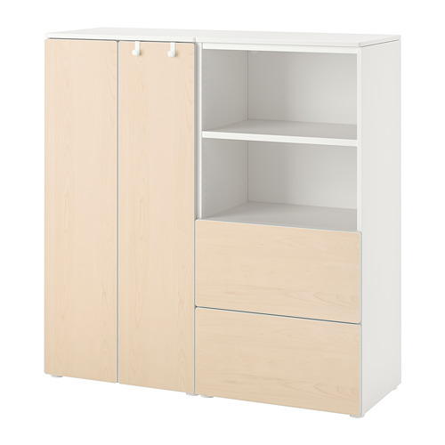SMÅSTAD/PLATSA - storage combination, white/birch, 120x42x123 cm | IKEA Taiwan Online - PE827536_S4