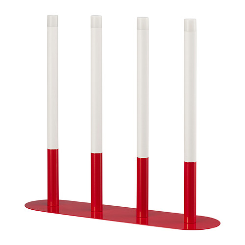 STRÅLA - LED candelabra, candle-shaped battery-operated/red | IKEA Taiwan Online - PE972186_S4