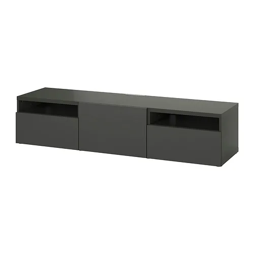 BESTÅ - TV bench, dark grey/Lappviken dark grey, 180x42x39 cm | IKEA Taiwan Online - PE909108_S4