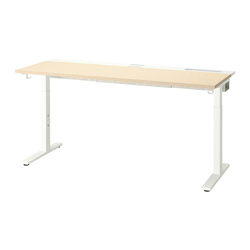 MITTZON - desk, birch veneer/white, 160x60 cm | IKEA Taiwan Online - PE909173_S4
