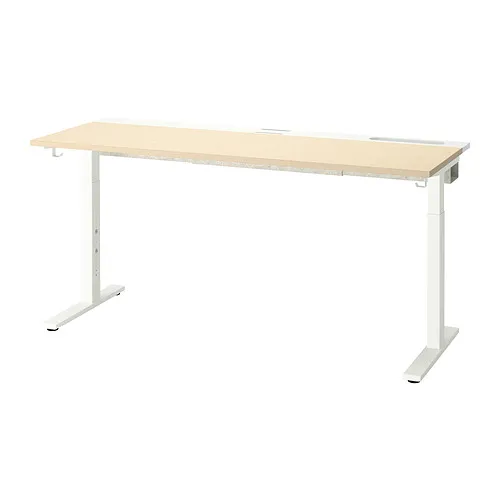 MITTZON - 書桌/工作桌, 實木貼皮, 樺木/白色 160x60 公分 | IKEA 線上購物 - PE909173_S4