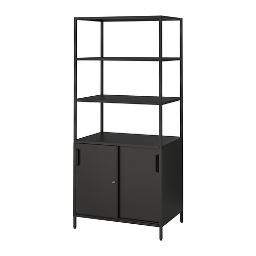 TROTTEN - 滑門收納櫃, 碳黑色 | IKEA 線上購物 - PE827583_S4