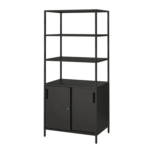 TROTTEN - 滑門收納櫃, 碳黑色, 80x55x180 公分 | IKEA 線上購物 - PE827583_S4