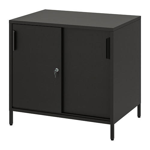 TROTTEN - 滑門收納櫃, 碳黑色, 80x55x75 公分 | IKEA 線上購物 - PE827585_S4