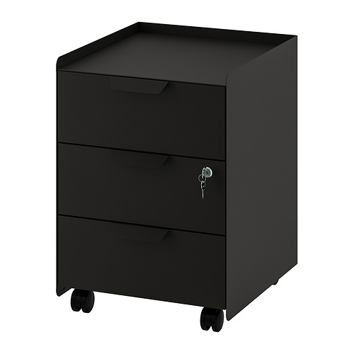 TROTTEN - drawer unit w 3 drawers on castors, anthracite | IKEA Taiwan Online - PE827591_S4