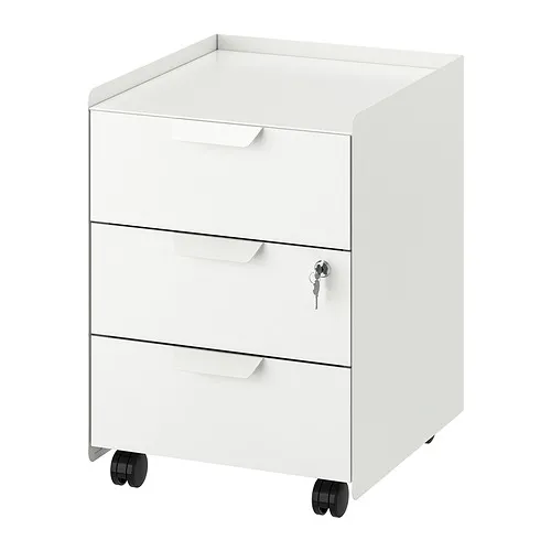 TROTTEN - 附輪腳抽屜櫃/3抽, 白色 | IKEA 線上購物 - PE827592_S4