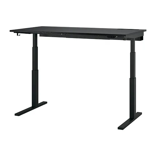 MITTZON - 升降式工作桌, 電動 黑色/實木貼皮 梣木/黑色, 160x80 公分 | IKEA 線上購物 - PE909217_S4