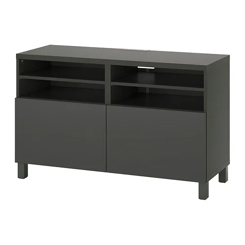 BESTÅ - 電視櫃附門板, 深灰色/Lappviken/Stubbarp 深灰色, 120x42x74 公分 | IKEA 線上購物 - PE909226_S4