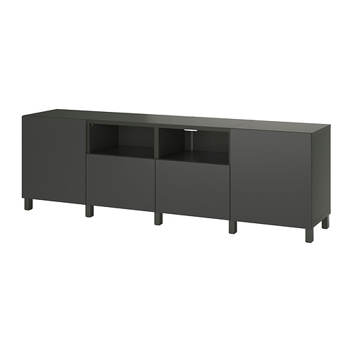 BESTÅ TV bench with doors and drawers