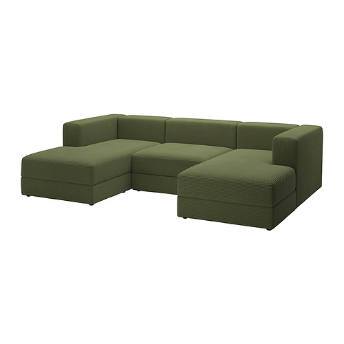 JÄTTEBO - 3.5人座沙發附躺椅, 設有扶手 Samsala/深黃綠色 | IKEA 線上購物 - PE870079_S4