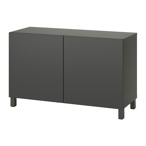 BESTÅ - 附門收納組合, 深灰色/Lappviken/Stubbarp 深灰色, 120x42x74 公分 | IKEA 線上購物 - PE909374_S4