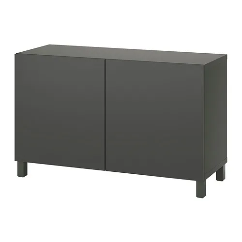 BESTÅ - 附門收納組合, 深灰色/Lappviken/Stubbarp 深灰色, 120x42x74 公分 | IKEA 線上購物 - PE909374_S4