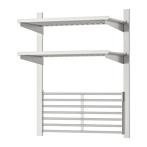 KUNGSFORS suspension rail with shelf/wll grid