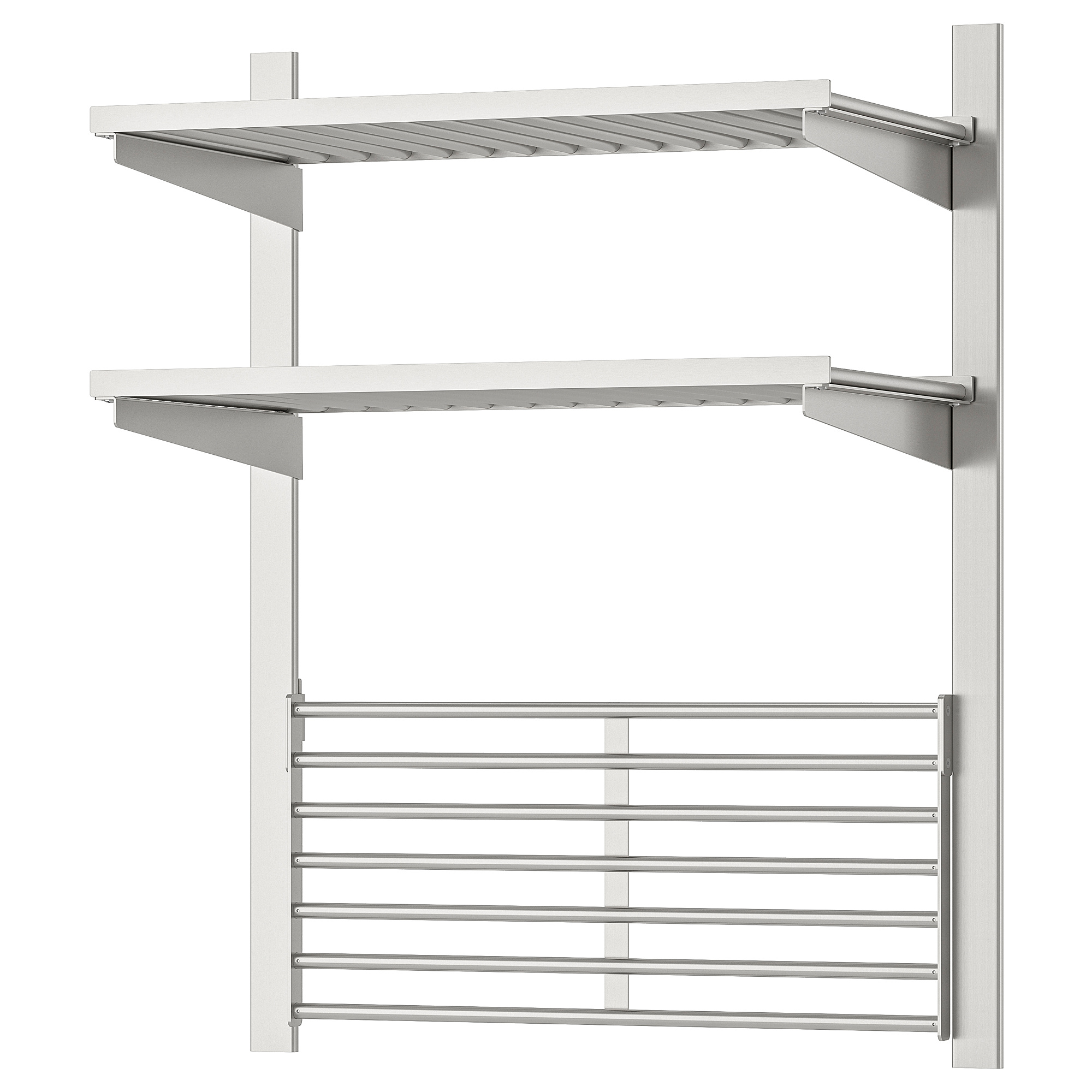 KUNGSFORS suspension rail with shelf/wll grid