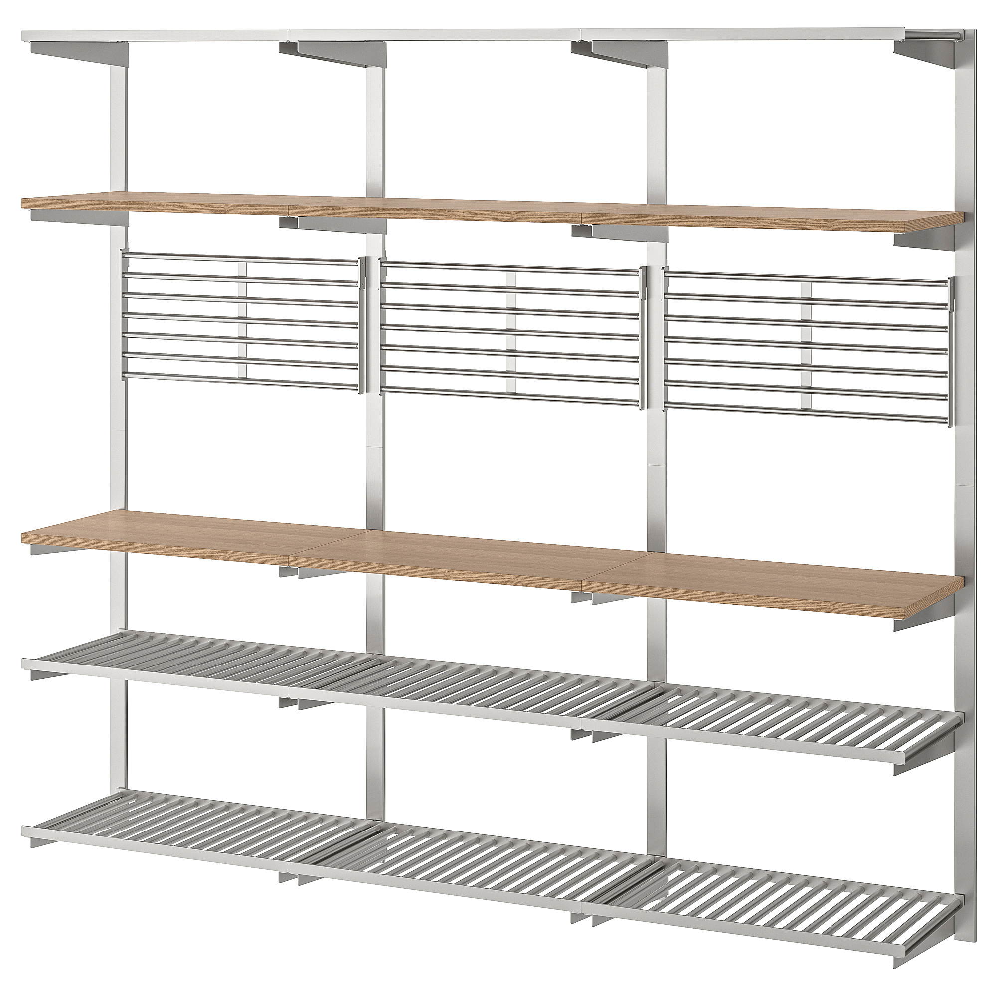 KUNGSFORS suspension rail with shelf/wll grid