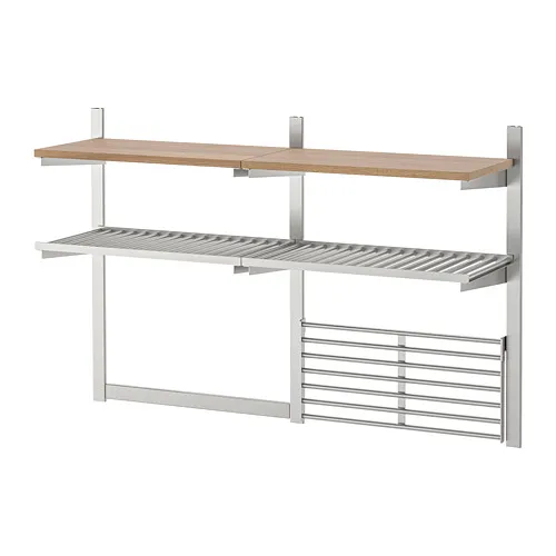 KUNGSFORS - 壁掛式刀具收納組, 不鏽鋼/實木貼皮 梣木 | IKEA 線上購物 - PE727174_S4