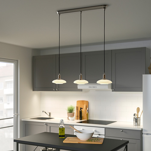 TÄLLBYN - 3燈頭吊燈, 鍍鎳/乳白色 玻璃 | IKEA 線上購物 - PE827794_S4
