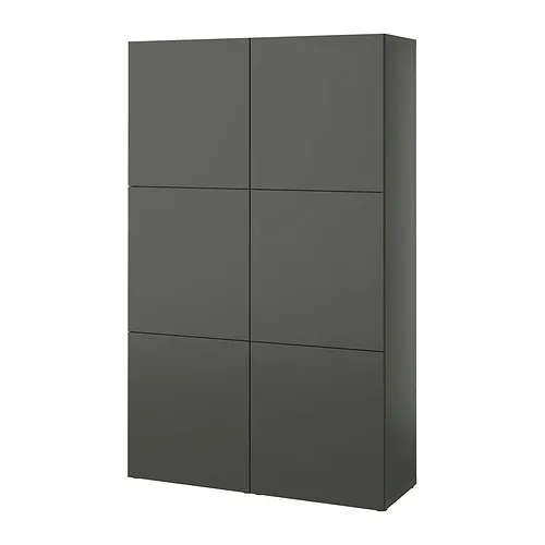 BESTÅ - 附門收納組合, 深灰色/Lappviken 深灰色, 120x42x193 公分 | IKEA 線上購物 - PE909510_S4