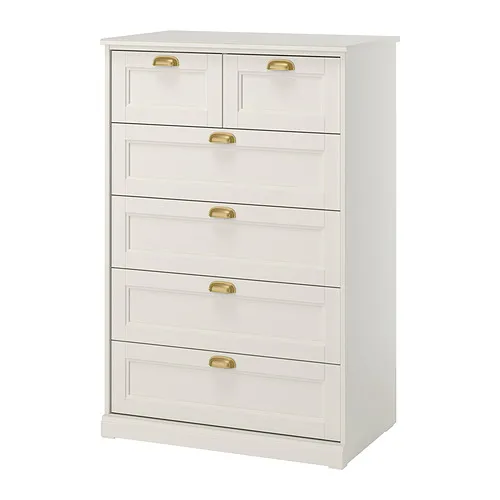 FÅGELFJÄLLET - 抽屜櫃/6抽，淺乳白色，82x51x123 公分 | IKEA 線上購物 - E1009921_S4