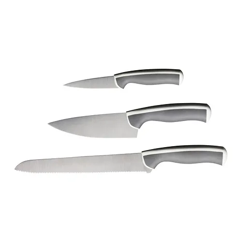 ÄNDLIG - 3-piece knife set, light grey/white | IKEA Taiwan Online - PE363627_S4