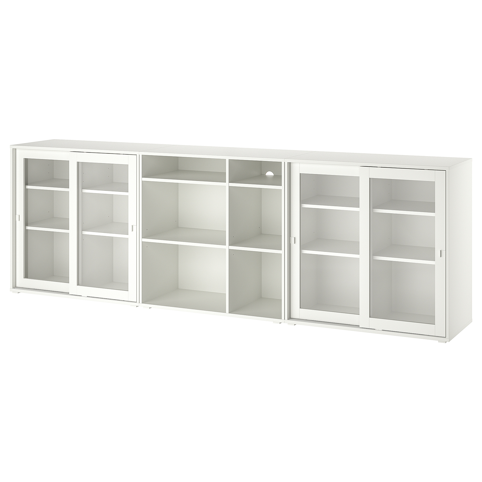 VIHALS storage combination w glass doors