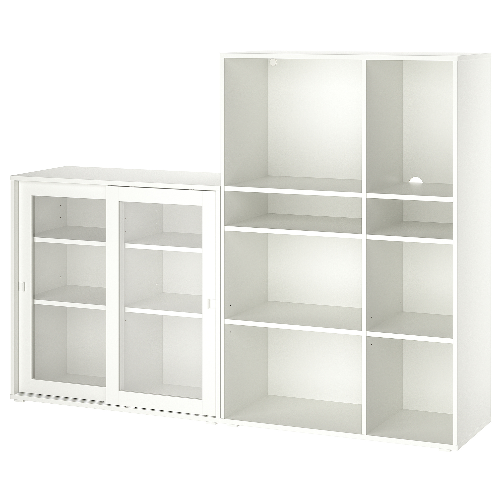 VIHALS storage combination w glass doors