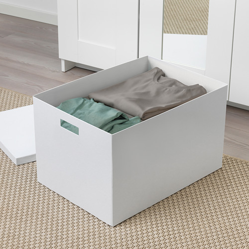 TJENA - 附蓋收納盒, 白色 | IKEA 線上購物 - PE655338_S4