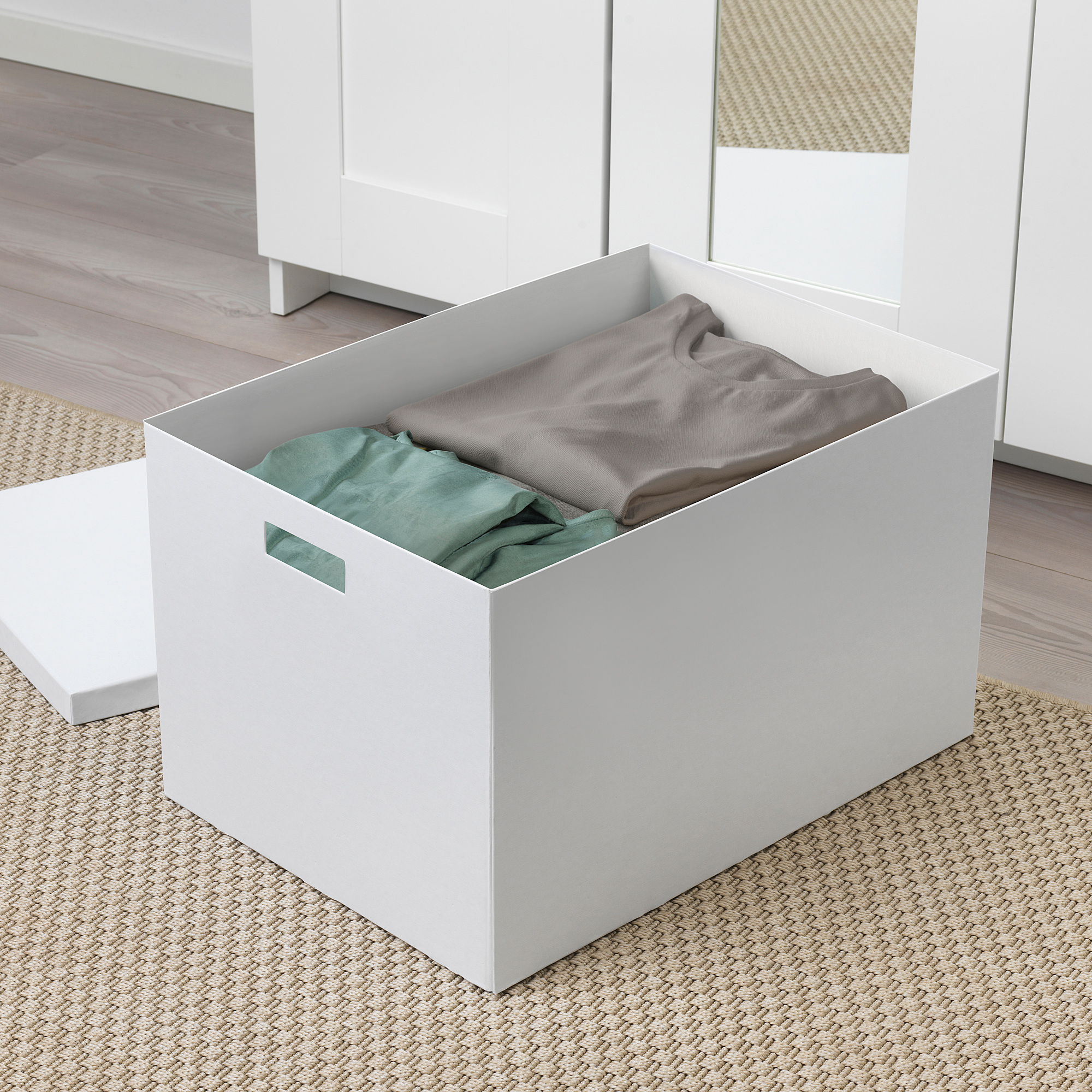 TJENA storage box with lid