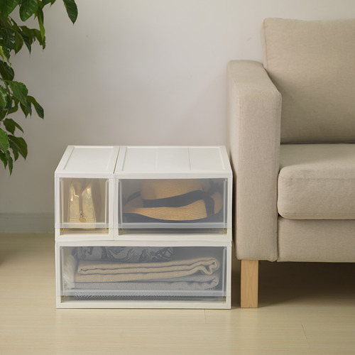 SOPPROT - 組合式抽屜盒 17x46x20.5公分, 半透明白色 | IKEA 線上購物 - PE644548_S4