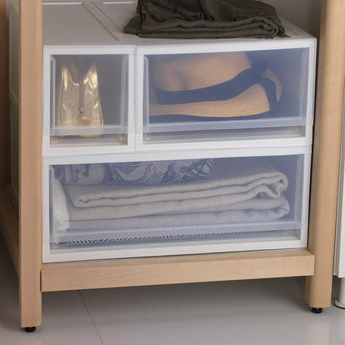 SOPPROT - 組合式抽屜盒, 半透明白色 | IKEA 線上購物 - PE644549_S4