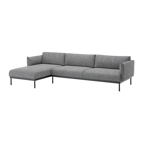 ÄPPLARYD - 4-seat sofa with chaise longue, Lejde grey/black | IKEA Taiwan Online - PE828074_S4