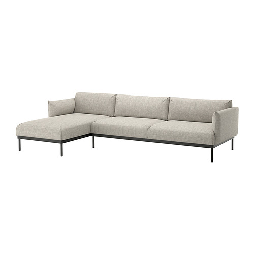 ÄPPLARYD - 四人座沙發附躺椅, Lejde 淺灰色 | IKEA 線上購物 - PE828073_S4
