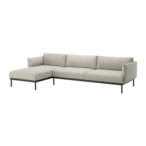 ÄPPLARYD - 四人座沙發附躺椅，Lejde 淺灰色 | IKEA 線上購物 - PE828073_S4