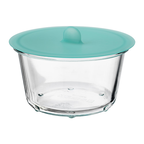 IKEA 365+ - food container with lid, round glass/silicone | IKEA Taiwan Online - PE684981_S4