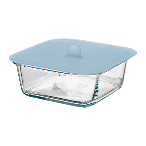 IKEA 365+ - food container with lid, square glass/silicone | IKEA Taiwan Online - PE684990_S4