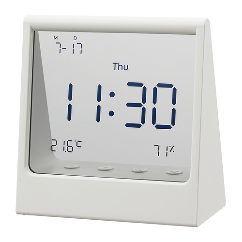 RÖDBENA alarm clock with hygro-/thermometer
