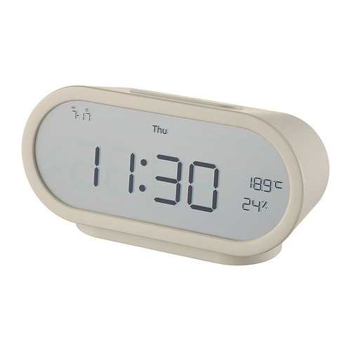 RÖDSTRÄFSE alarm clock with hygro-/thermometer